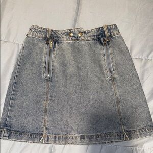 GB Girls Denim Mini Skirt with Zipper Details